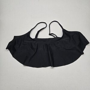 Old Navy Women Swimwear Bra XL Black Bikini Top Wireless Adjustable Strap NWT